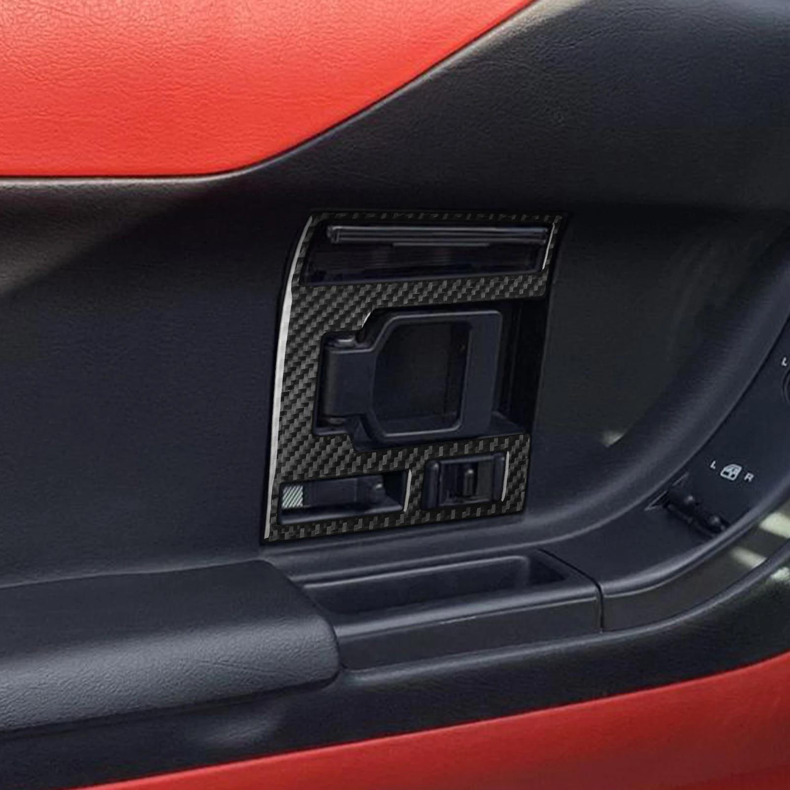 Real Carbon Fiber Car Accessories Door Handle Frame Decorative Trim Soft Cover Sticker For Chevrolet Corvette C4 1991 1992 1993