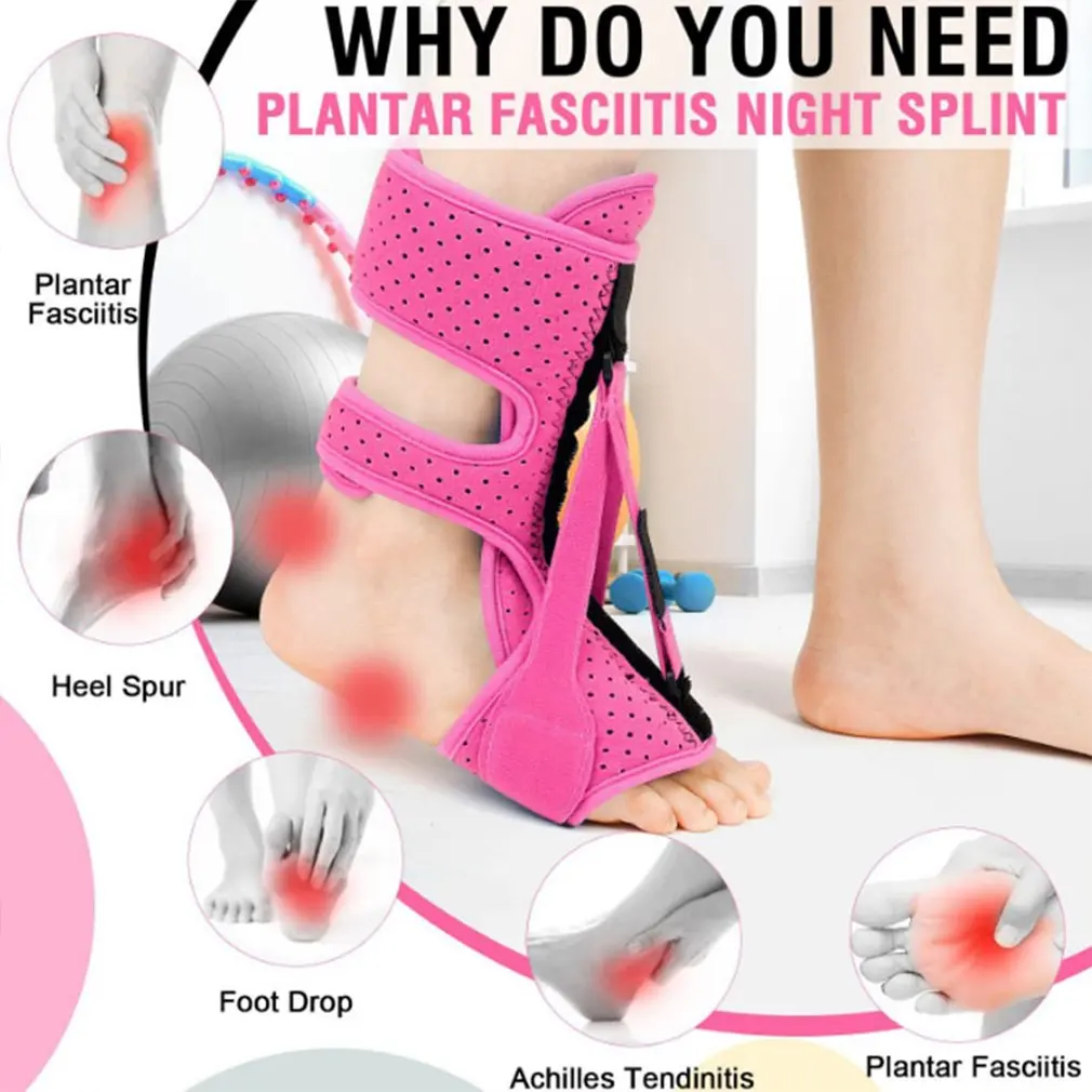 Hot New Immobilization Night Splint Sole Foot Fascistic Night Splint Ankle Foot Support Adjustable Straps Plantar Fast Delivery