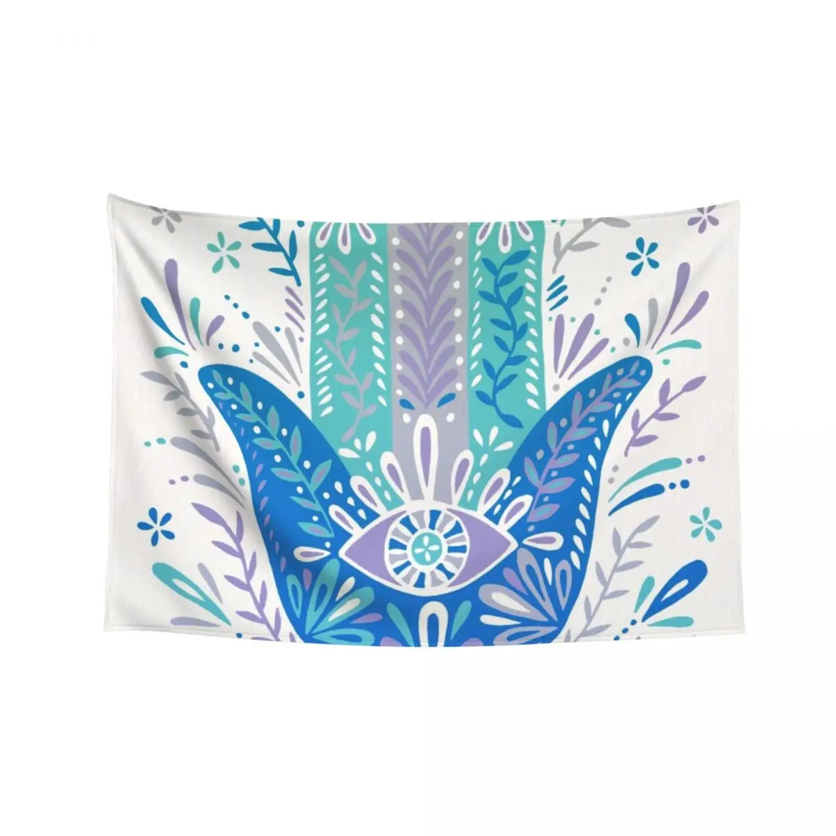 

Hamsa Hand – Blue & Turquoise Palette Tapestry Christmas Decoration Wall Decorations Bedroom Decor Room Decor Tapestry