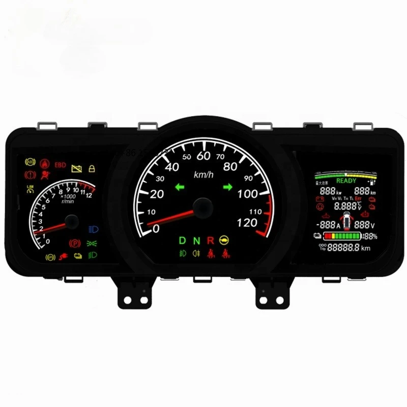 

Low Price Factory Supply E718 Digital Speedometer LCD Cluster Display Electric Vehicle for Auto Meter with Tachometer