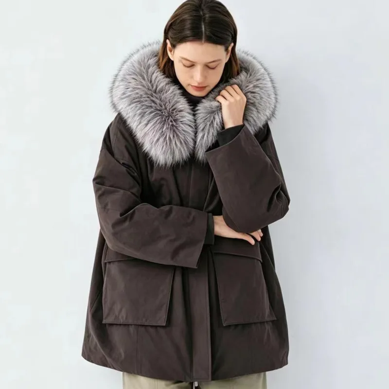 col-en-fourrure-de-renard-veritable-pour-femme-universel-pour-doudoune-d'hiver-bande-de-fourrure-pour-chapeau-chale-en-fourrure-chaud-et-epais-noir-et-marron-pour-femme