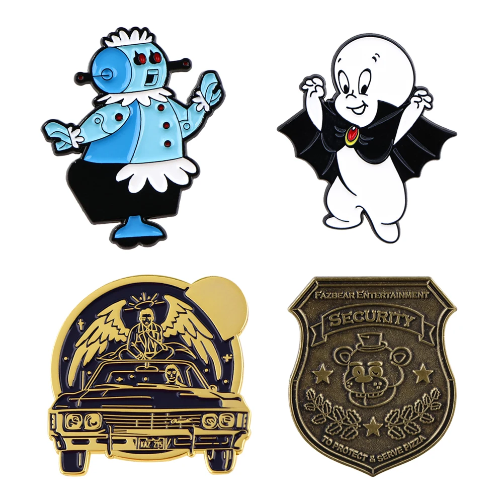 

Movie Cartoon Lapel Pins Cute Enamel Pin for Backpacks Briefcase Badges Brooch for Clothes Accessories Fashion Gift