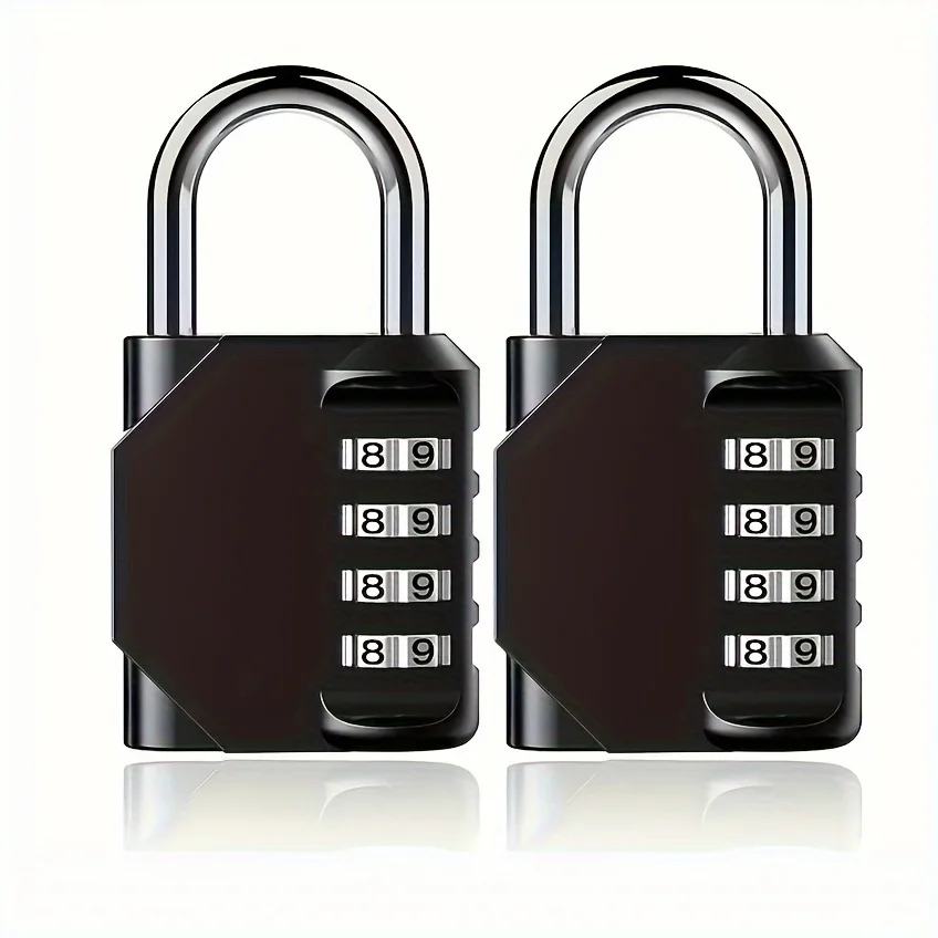 2Pcs Combination Lock Resettable 4 Digit Password Padlock Security Locks for Toolbox School Locker Luggage Backpack Storage Cabi