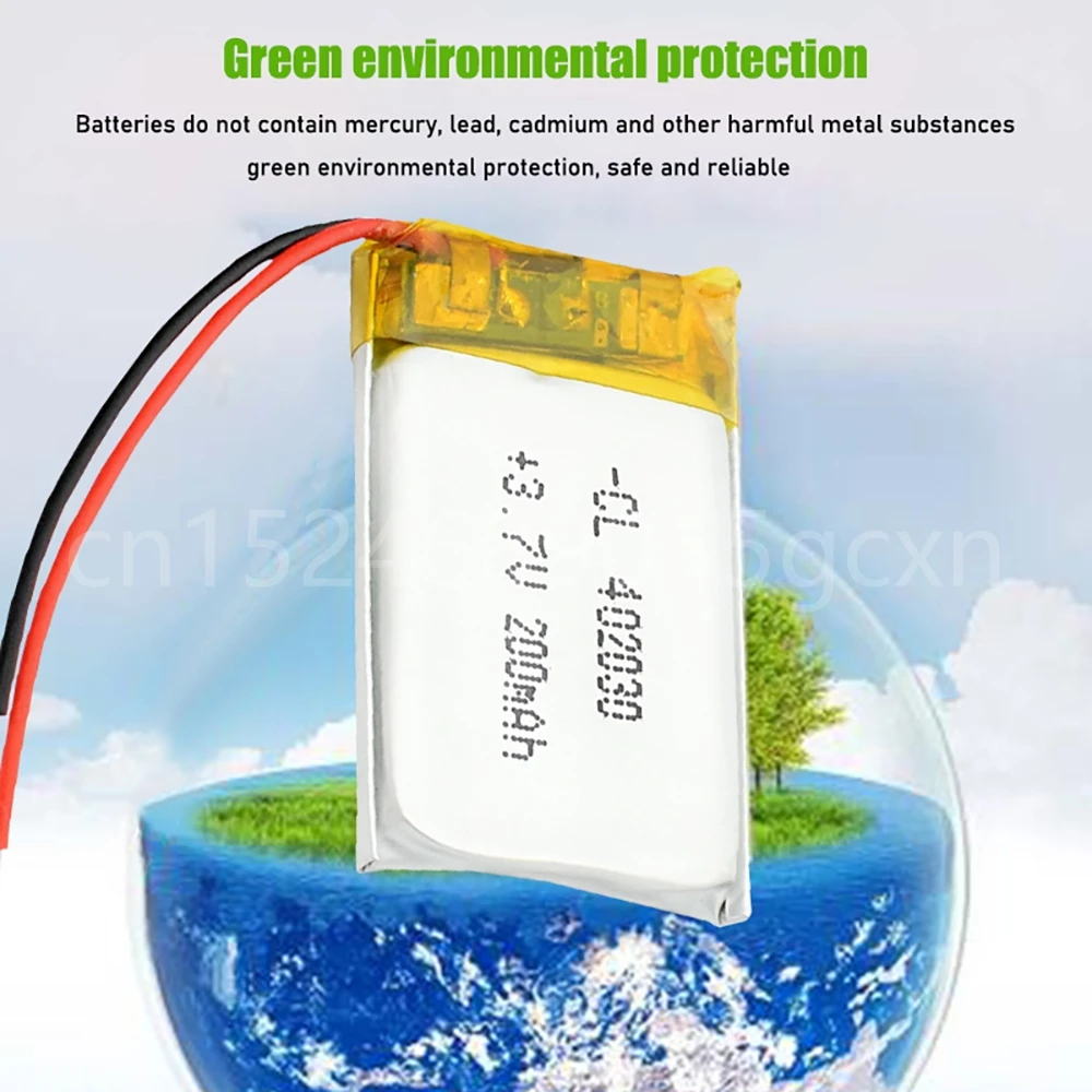 402030 3.7v 200mAh li-ion Lipo cells Lithium Li-Po Polymer Rechargeable Battery For Bluetooth GPS MP3 MP4 Recorder