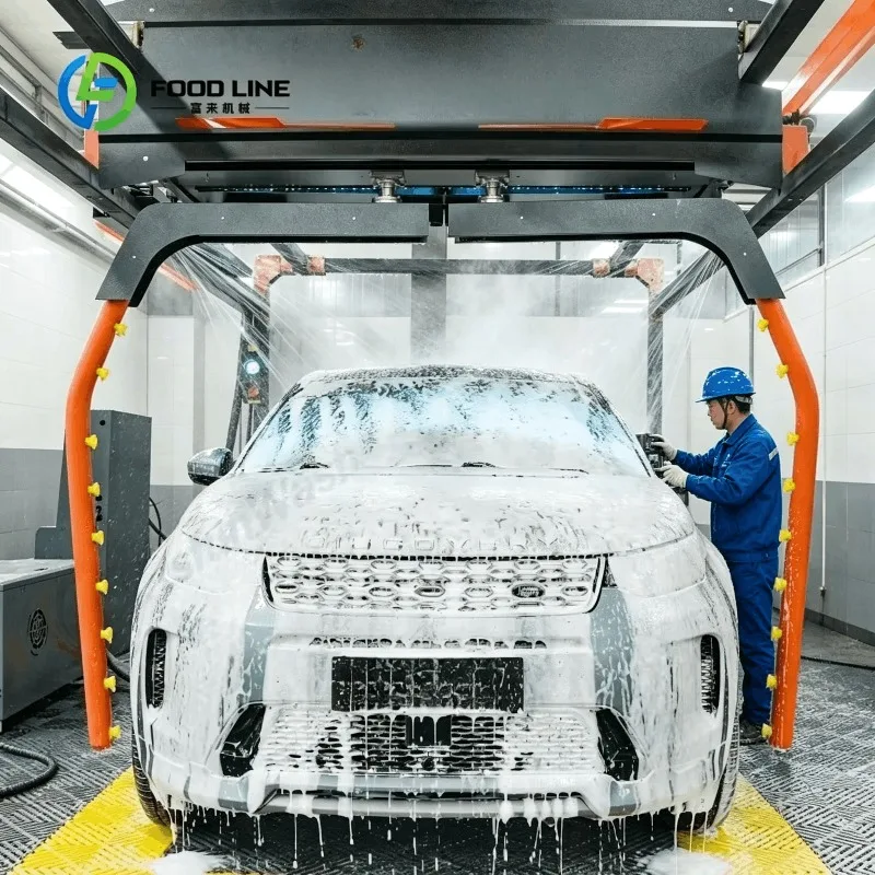 Customized automatic robotic touchless car wash machine foam spraying high pressure car washer for commercial washing premise