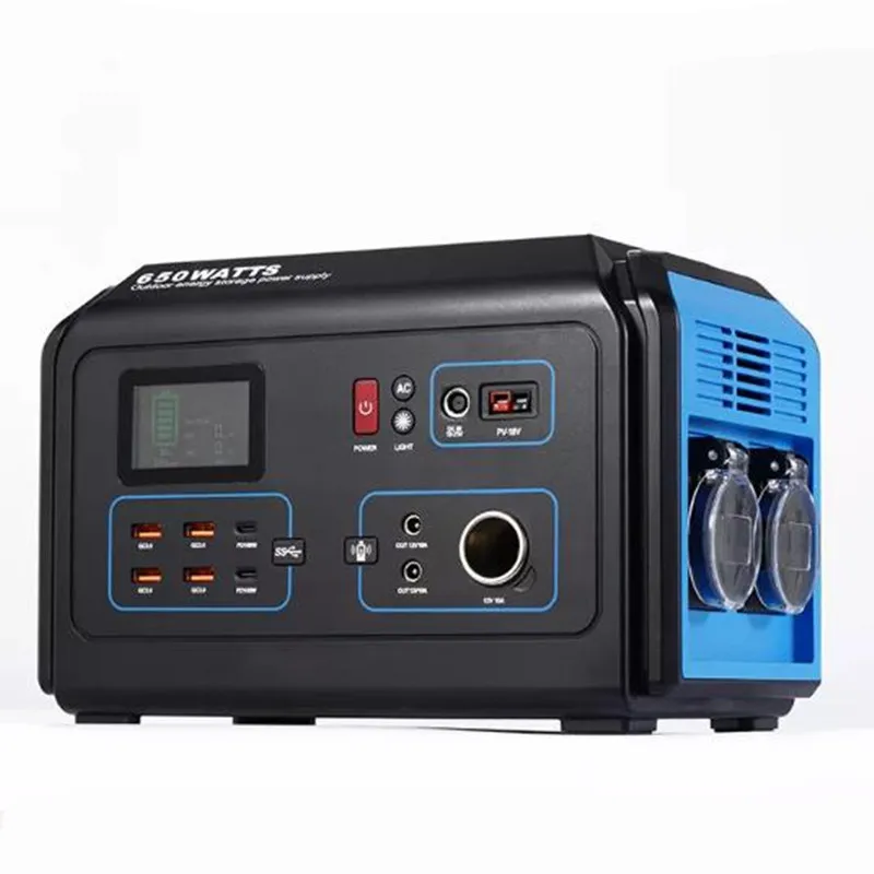 

650W Portable Power Station 18650 Lithium Battery Inside Home Outdoor Energy Storage System Portable Power Supply