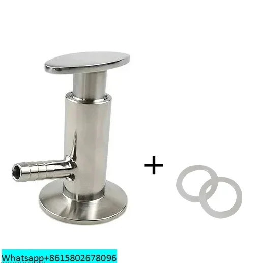 

5pcs 1.5'' Valve Sanitary Sampling Valve Ferrule OD 50.mm X 10mm Hose Barb Tri Clover Pipe Fitting Homebrew Hardware