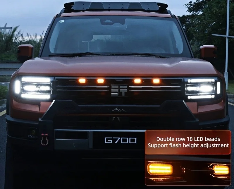 

Car Grille Small Yellow Light Non-destructive Installation Ambient Lights Car Exterior Decorative Parts Fit for Jetour G700 2026