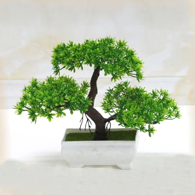 Bonsái Artificial, planta falsa biónica de plástico para el hogar, habitación, decoración interior de oficina, jardín, decoración exterior, escritorio, baño, árbol verde
