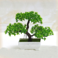 Artificial Bonsai Plastic Bionic Fake Plant for Home Room Indoor Office Decor Garden Outdoor Decoration Desk Bathroom Green Tree