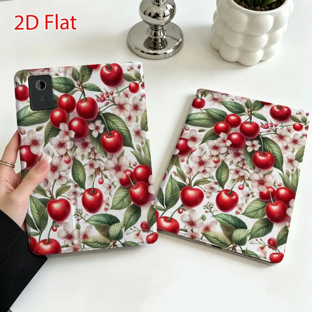 Red cherry pattern For Lenovo Xiaoxin Pad Pro Tab P12 P11 11 13 11.2 inch K11 Plus Pen Tray Tablet Case Soft