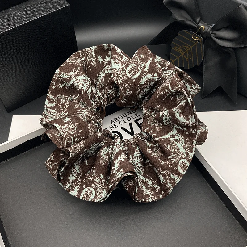 

Ретро-модный женский двухслойный объемный скранчи премиум-класса с эффектом объемной петли для волос