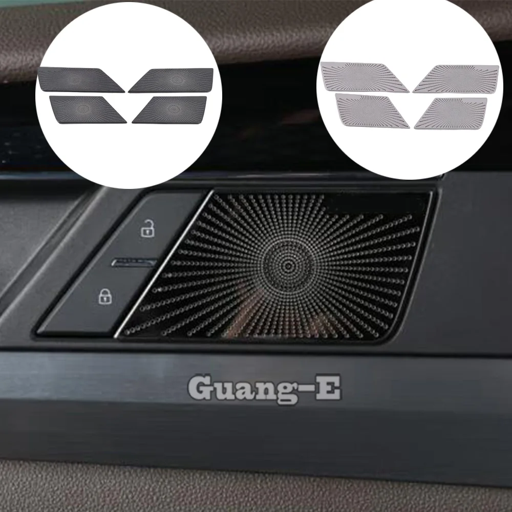 Stainless Steel Inner Door Handle Audio Speaker Covers Car Accessories Armrest For Volkswagen VW Passat 2019 2020 2021 2022 2023