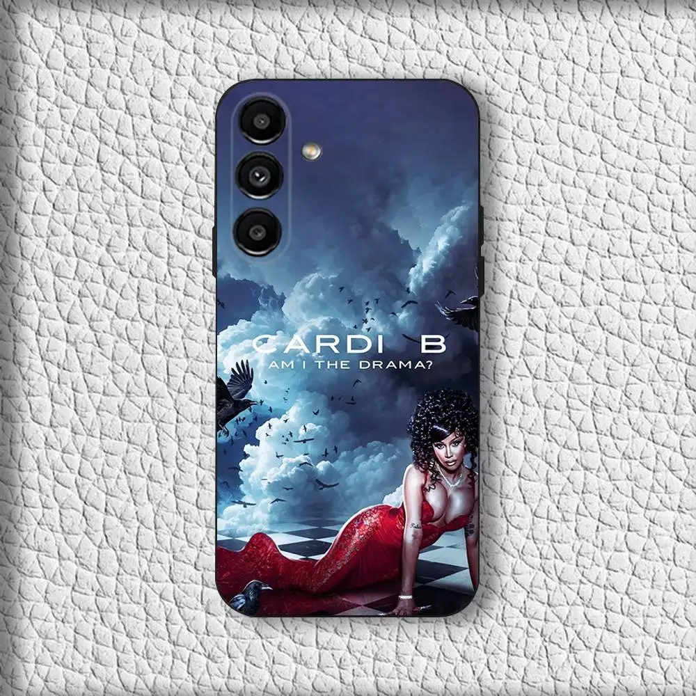 حافظة هاتف C-Cardi B Am I The D-Drama لهاتف سامسونج جالاكسي A20، A21s، A22، A31، A32، A52، A53، A72، 73، A80 غطاء أسود ناعم #5