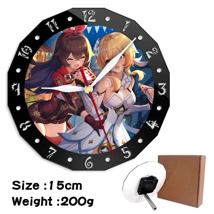 New pointer swing hanging game original god Genshin Impact creative table clock wall clock simple clock animation display gift