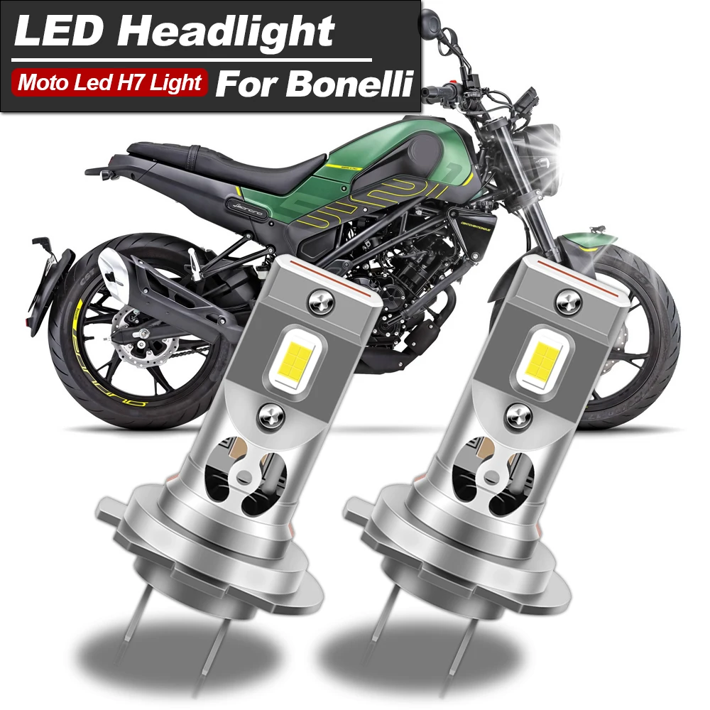 H7 Motorcycle 60W White 25000lm LED Headlight Bulbs 6500k CANbus For FOR Benelli TRK502 X TRK 502X 2021 TRK 502