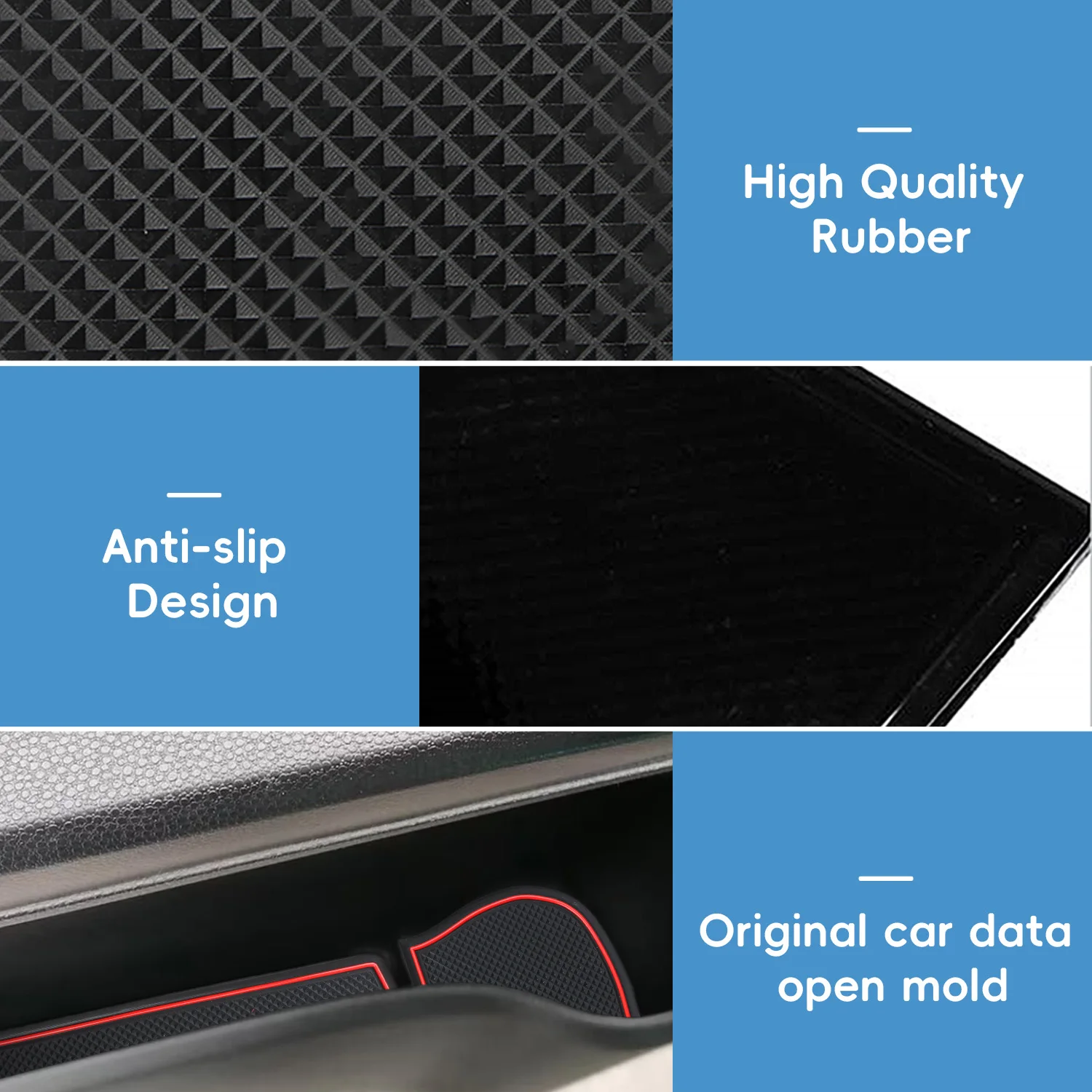 Car Door Groove Mats For Suzuki IGNIS Auto Gate Slot Pads Non-Slip Cup Holder Coasters Car Interior Accessories Decoration