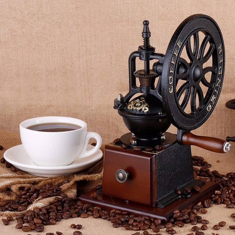 

Vintage Coffee Grinders Manual Barista Molinillo Moulin A Cafe Coffee Grinder Mill Maker Self Beans Powder Cafetera Ferris Wheel