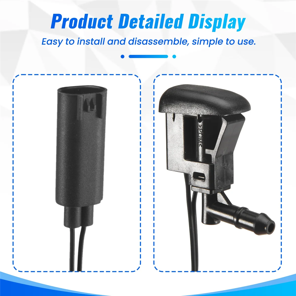

N31R_2X New Windshield Heated Washer Sprayer Nozzle Jet 61668361039 For-BMW 3 Series E46 325 330 2003-2006 / E89 Z4 2009-2015