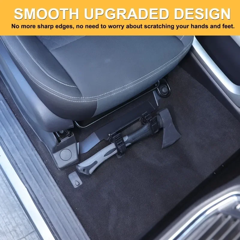 

For NIssan Titan 2016-2023 Aluminum Alloy Black Car Under Seat Flashlight Holder Bracket Interior Car Accessories