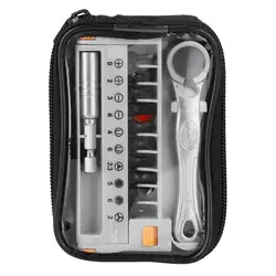 Multifunction Bicycle Repair Kit Mini Portable Ratchet Screwdriver Tool Durable Mountain Road Bike Repair Kit Bag Hand Tool Set