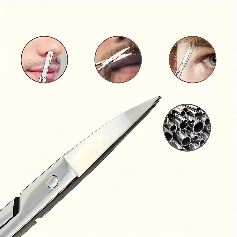 منحني شفرة مقص الحاجب المهنية الفولاذ المقاوم للصدأ الدقة المتقلب الحاجب رمش أداة إزالة الشعر مقص بشرة