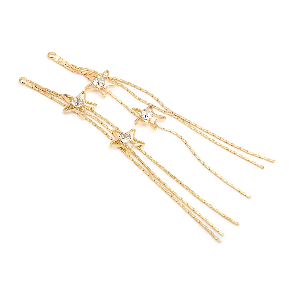 18K Gold Color Brass Tassel Earrings Connect Charms Pendants Necklace Earrings Diy Jewelry Accessories Rosediy official-website
