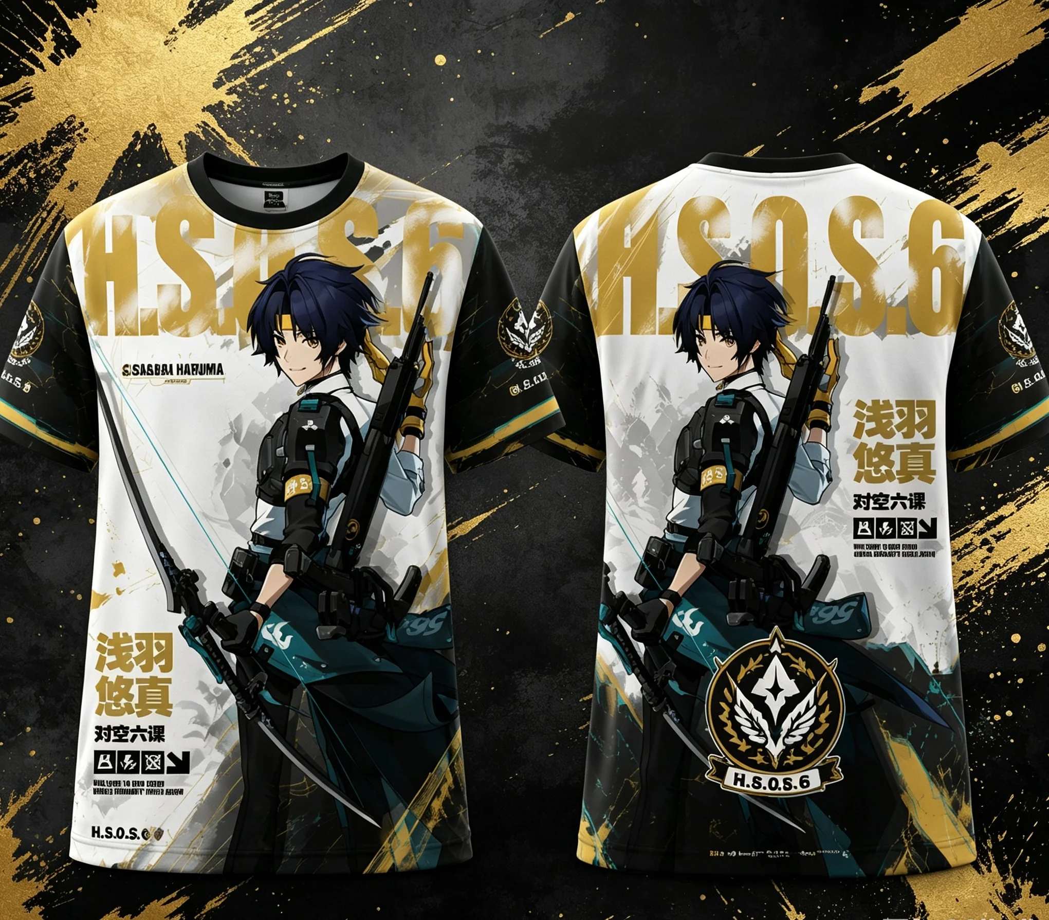 Unisex Asaba Harumasa Game Character 3D All‑over Print Short‑Sleeve T‑Shirt Casual Summer Streetwear Tops for Men Women