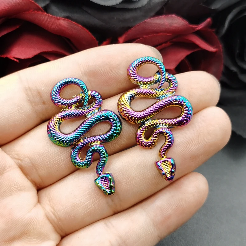 

5Pcs 43*25mm Colorful Colors Snake Charms Pendant Designer Charms Fit Jewelry Making DIY Jewelry Findings