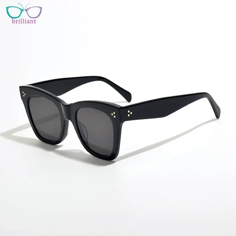 Fashion Black Sunglasses for Women High-end Butterfly Frame Designer Brand Acetate Outdoor Driving UV400 Men Retro SUN GLASSES