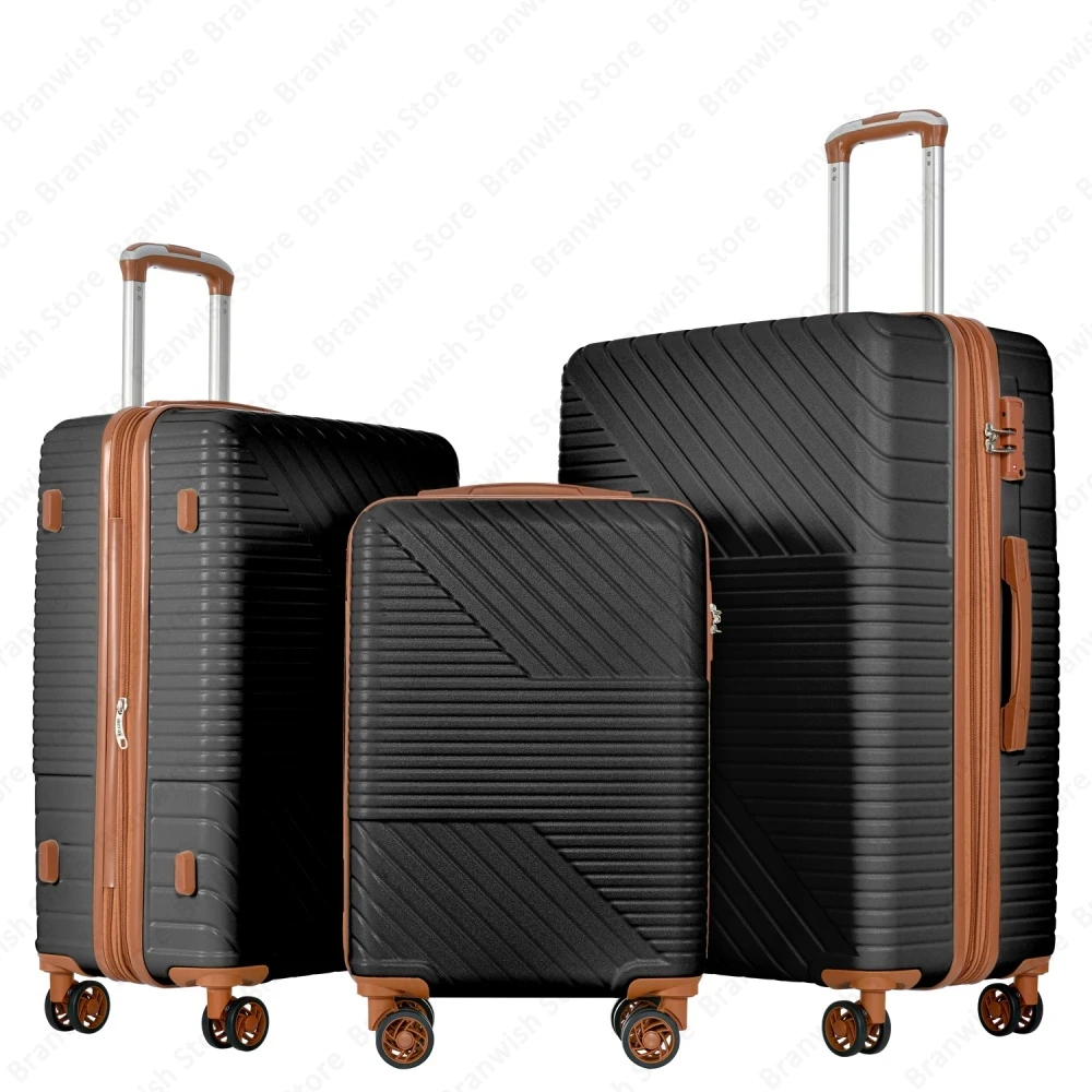 

Hardshell Luggage Set 3PCS Lightweight ABS Suitcases TSA Lock Spinner Wheels Expandable 20/24/28 Inch Hardside Travel Suitcases