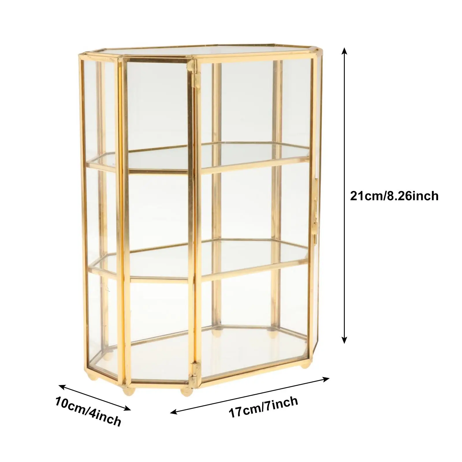 

Elegant Glass Jewelry Box Layered Tray Dressing Table Organizer Centerpiece Decor for Cards Box Wedding Glass Storage