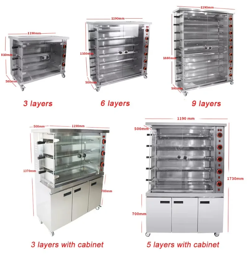 CY-6P high-quality 6-layer gas/electric barbecue shop grilled chicken oven new commercial hotel bakery motor