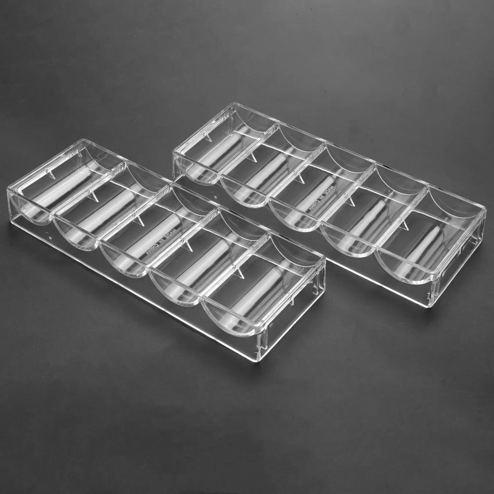 

TURE 10Pcs Professional Acrylic Poker Chips 100 Chip Trays (Without Cover)