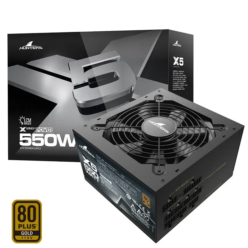 

Great Wall X5 gold medal, rated 550W full mode power supply, wide single channel 12V silent desktop power supply