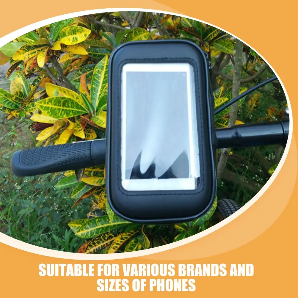

Waterproof Mobile Phone Bracket Cell Reusable Bike Holder Black Mount Bag for Mountain