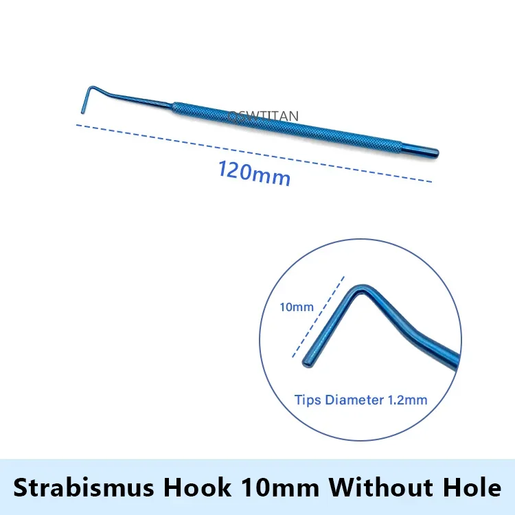 Titanium Strabismus Hook 120mm Eye Surgical Instruments Tools Ophthalmic Hooks