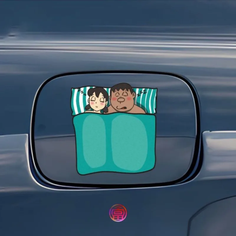 عبقور ShizukaMinamoto Gouta Takeshi مضحك وممتع أنيمي الطرفية ديكور سيارة ملصق الإبداعية الشخصية سيارة خدش غطاء