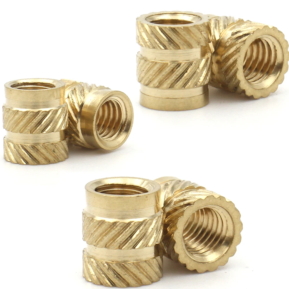10/15/20/40/50/100pcs M1 M1.2 M1.4 M2 M2.5 M3 M4 M5 M6 M8 Thread Knurled Brass Heat Insert Nut Copper Embedment Embed Parts Nuts image 3
