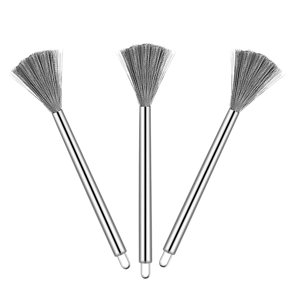 

3pcs Pot Cleaning Brush Stainless Steel Kitchen Supply Non Scratch Durable Wok Brush Multi Functional Cookware Scrubber