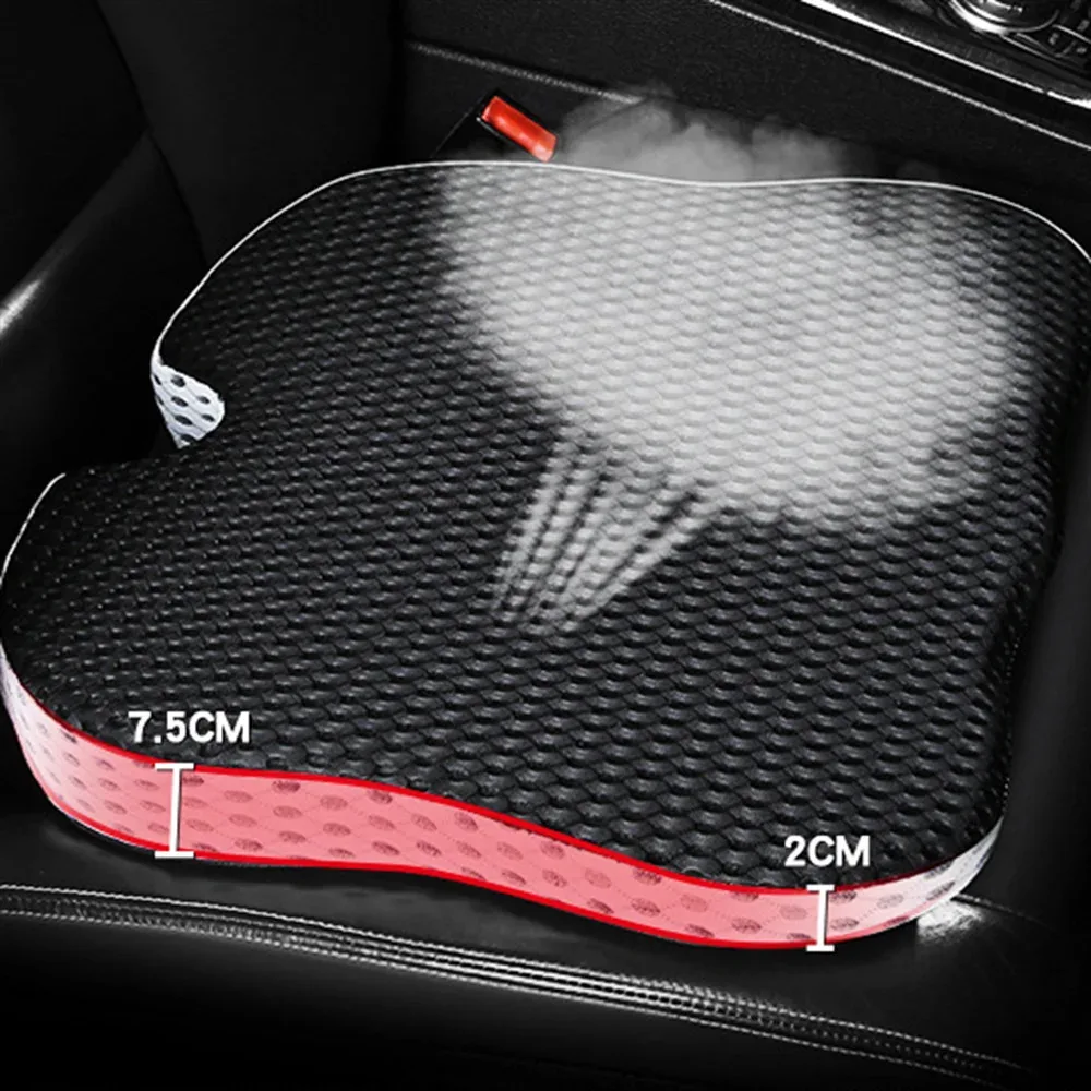 Soft Dense Sitting Cushion for Driving-with Wedge Desig & Raised Back to Broaden Vision, Provide Comfort for Lower Back & HIPS