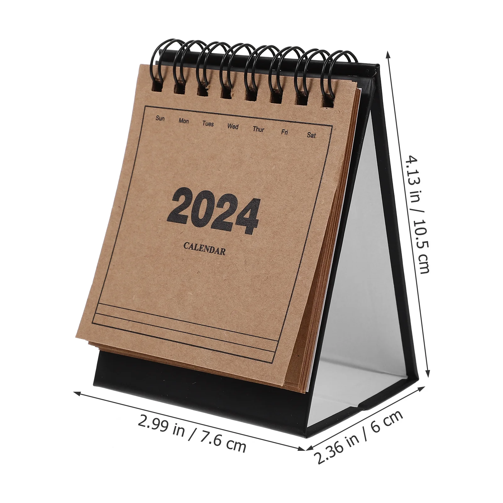 Mini Tabletop Calendar 2024 Small Desk Flip Calendar Desktop Organizer Standing Note Holder Office Home Calendars