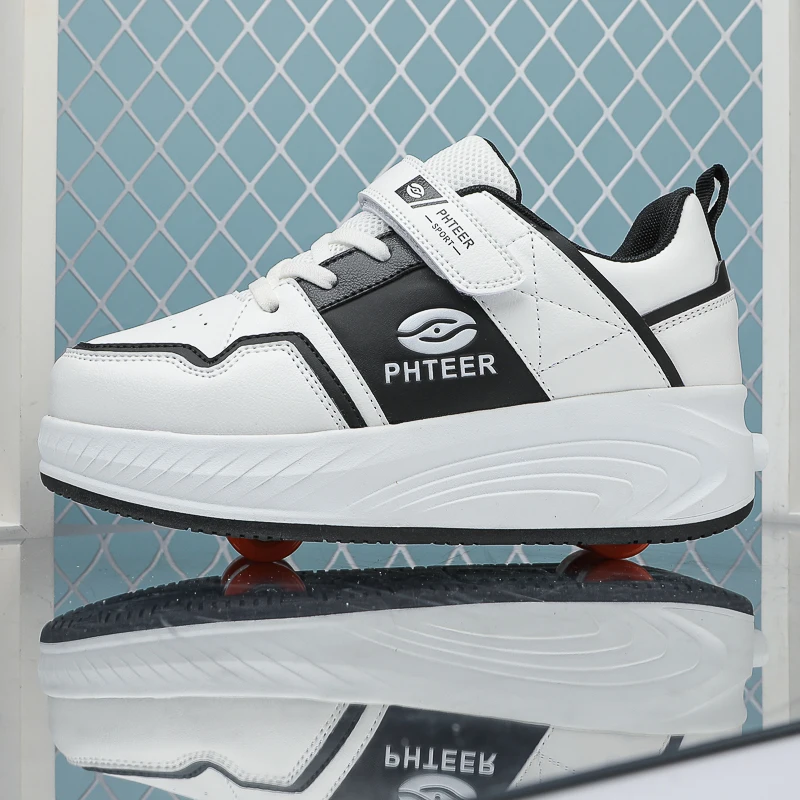 

Детские туфли на колесиках: термоусадочные на 4 колесах, прочные для ежедневных игр!