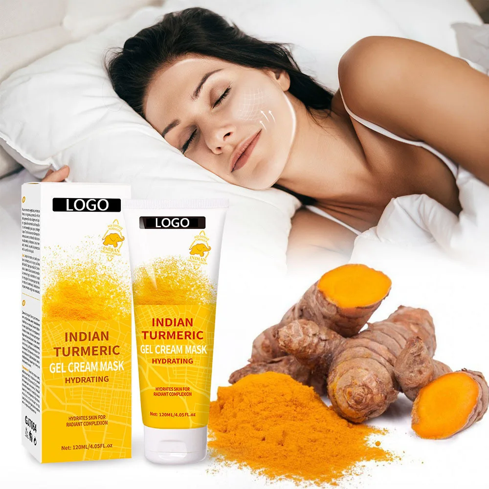 Turmeric Sleep Mask Moisturizes Pores and Carefully Brightens Curcumin Mud Film Curcumin Collagen Tear Mask