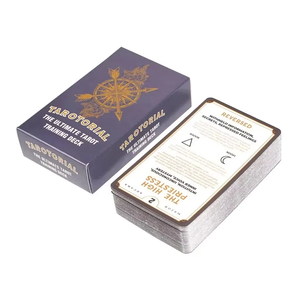 Neue 78-teilige Karten The Ultimate Tarot Training Deck Oracle Fate Divination Tarotkarten Wahrsagerei Kartenspiele Party Brettspiel