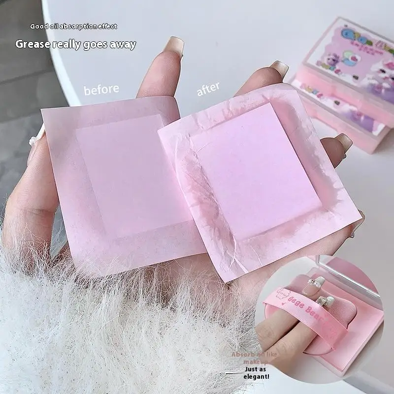 100 Vellen Olie Vloeipapier Met Case En Make-Up Bladerdeeg Olie Absorberende Vellen Bamboe Houtskool Gezichtsolie Vloeibladen Voor Make-Up