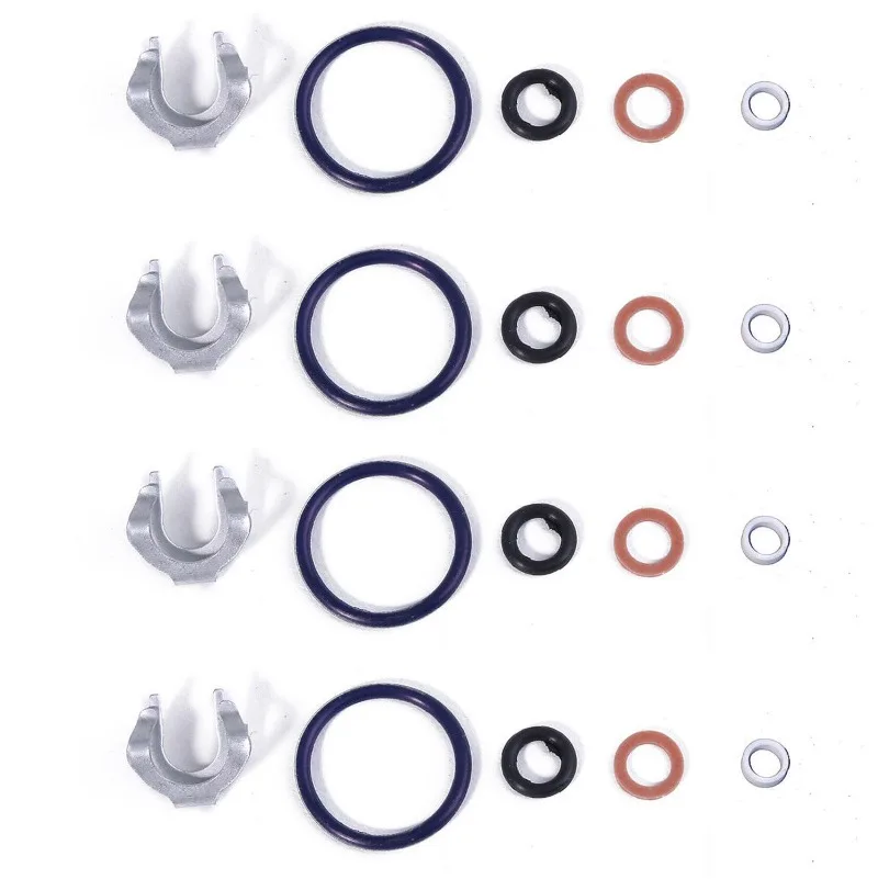 03C198149 Fuel Injector Seal Kit 4pcs for VW Audi 1.4L TSI TFSI EA111 Injector Valve O-Ring Gasket Set