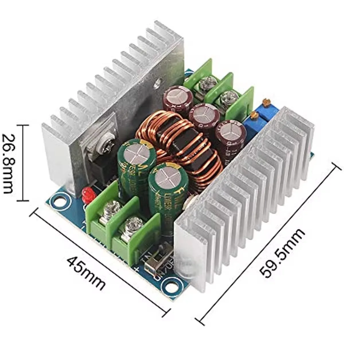 Módulo reductor CC CV de 20A, 300W, CC de 6-40V a 1,2-36V, regulador de voltaje, convertidor Buck, módulo de fuente de alimentación de corriente constante