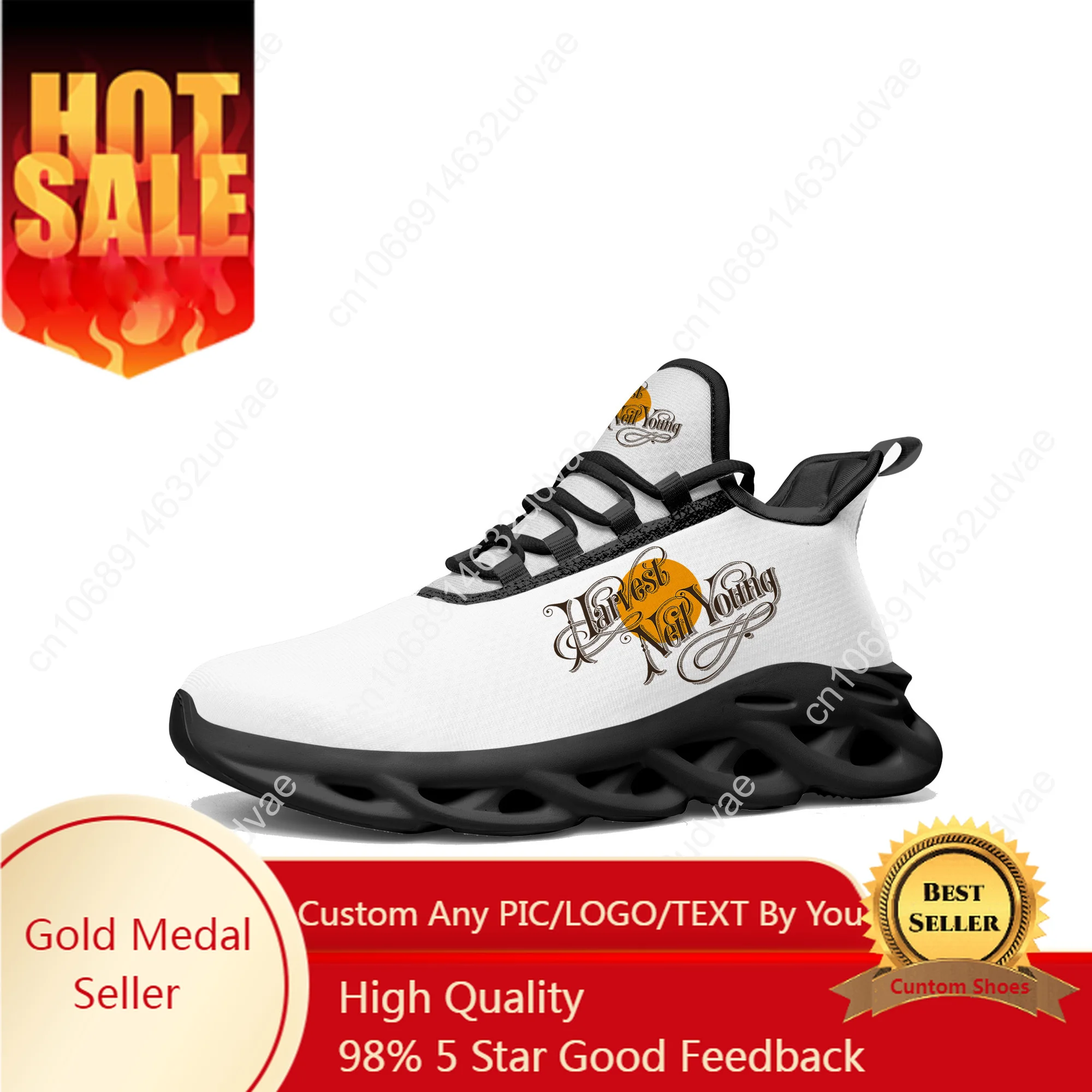 

Neil Young Flats Sneakers Mens Womens Sports Running Shoes High Quality DIY Sneaker Lace Up Mesh Footwear Tailor-made Shoe
