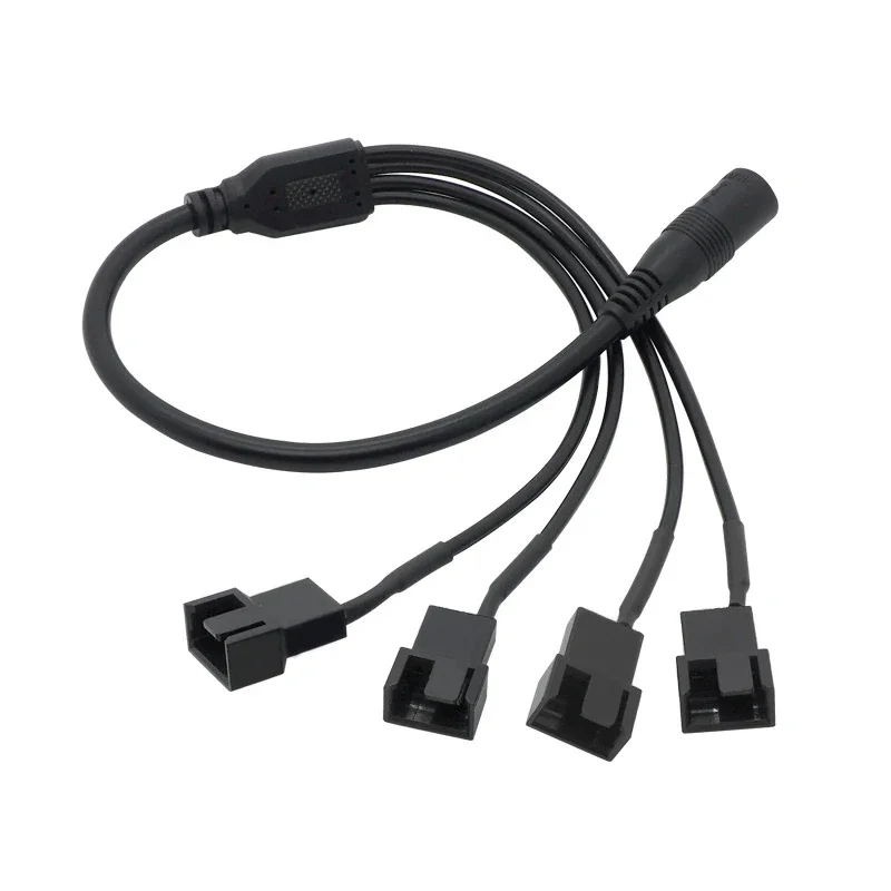 1/5/10PCS DC 5.5*2.1 MM Female 1 to 1/2/3/4 12V 4Pin PWM Fan Adapter Power Supply Connector Cable